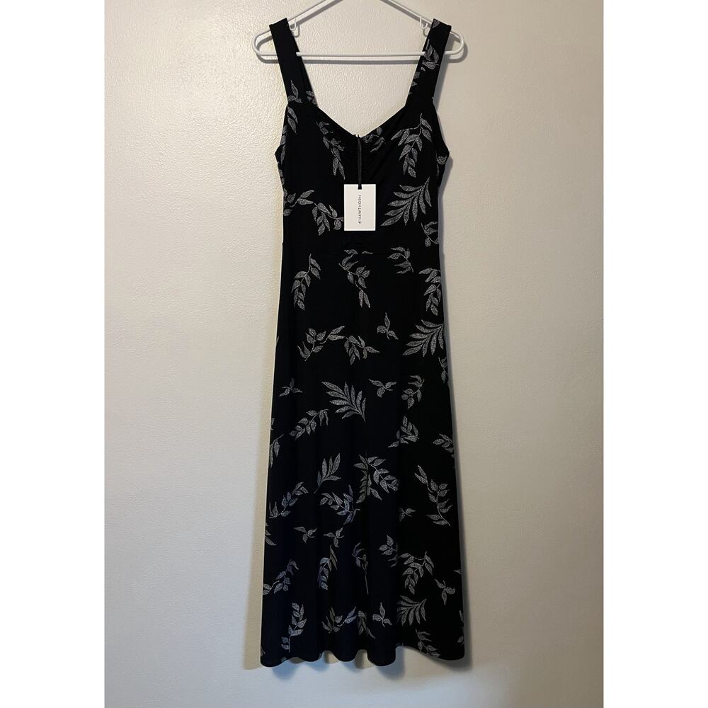 41 Hawthorn Dress Women’s Medium Black Midi Sweetheart Neckline Stitch Fix New